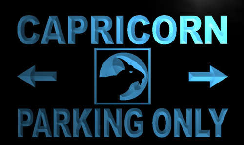 Capricorn Parking Only Neon Light Sign